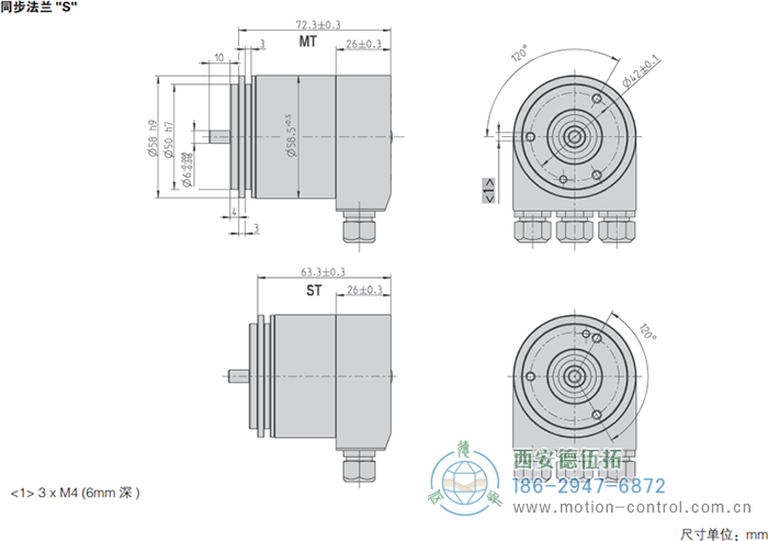 AC58-SSI-P光電絕對值通用編碼器(同步法蘭S) - 西安德伍拓自動化傳動系統有限公司