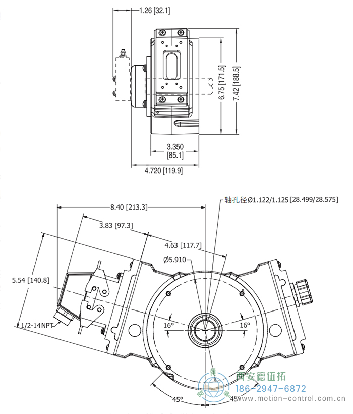 AV685磁式增量重載編碼器外形及安裝尺寸 - 西安德伍拓自動化傳動系統(tǒng)有限公司